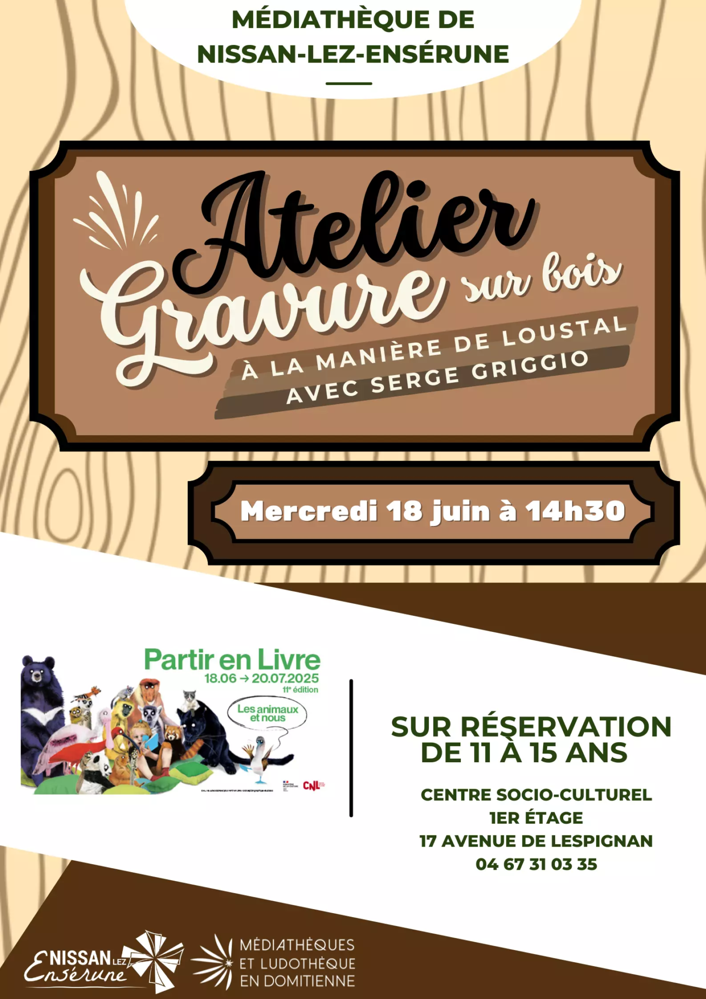 Partir en livre: Atelier gravure sur bois à la manière de Loustal par Serge Griggio, artiste graveur