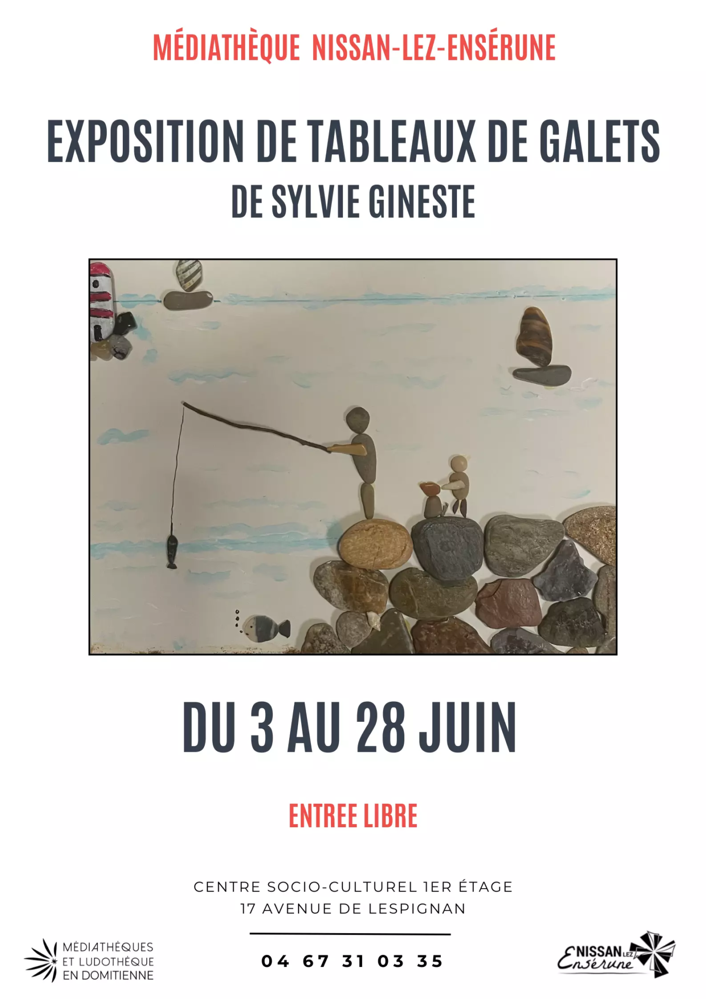 Exposition « Tableaux de galets », de Sylvie Gineste