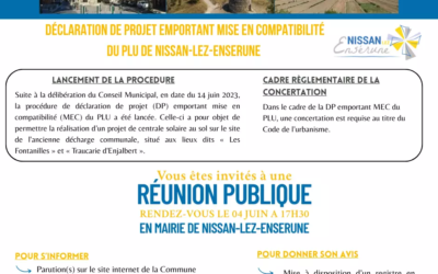 RÉUNION PUBLIQUE – PROJET DE CENTRALE SOLAIRE