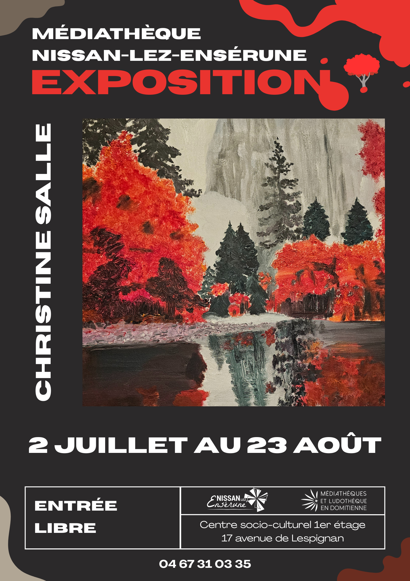 Exposition de peinture de Christine salle