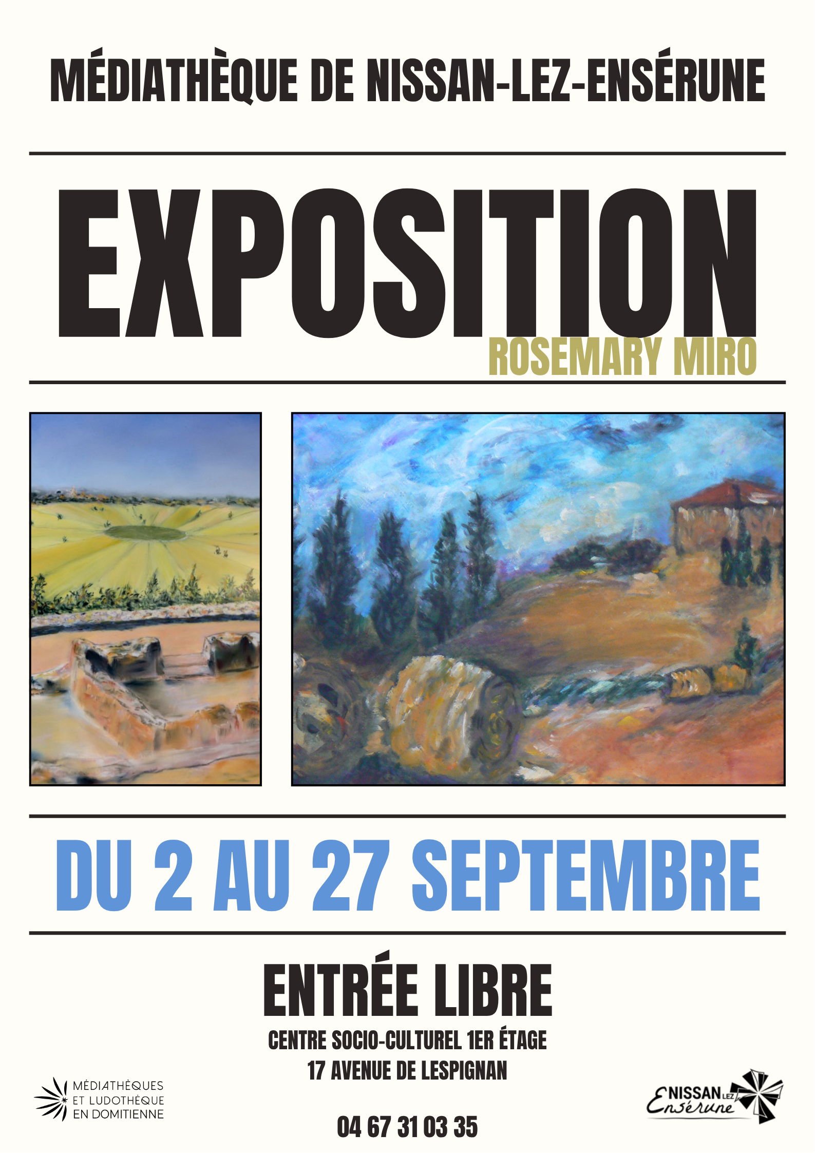 Exposition de peinture de Rosemary Miro