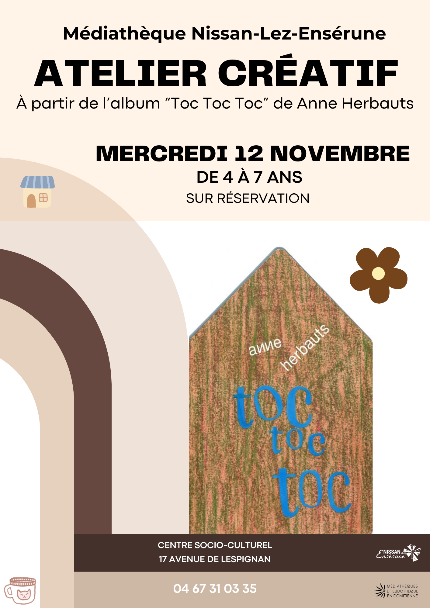 Atelier créatif à partir de l’album « Toc, toc toc » de Anne Herbauts