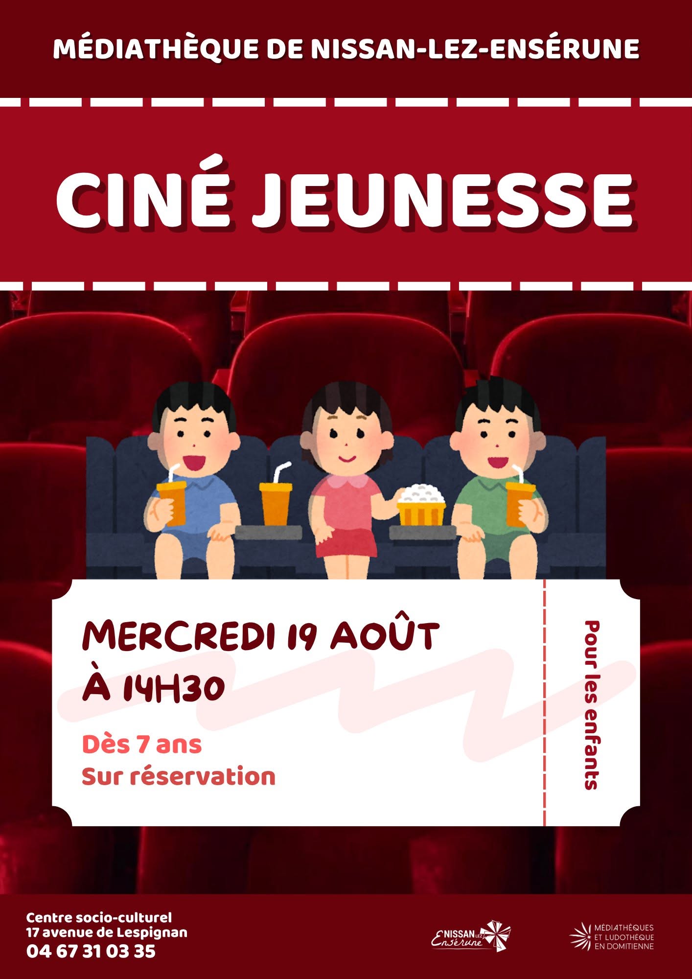 Ciné jeunesse du mois d'Août