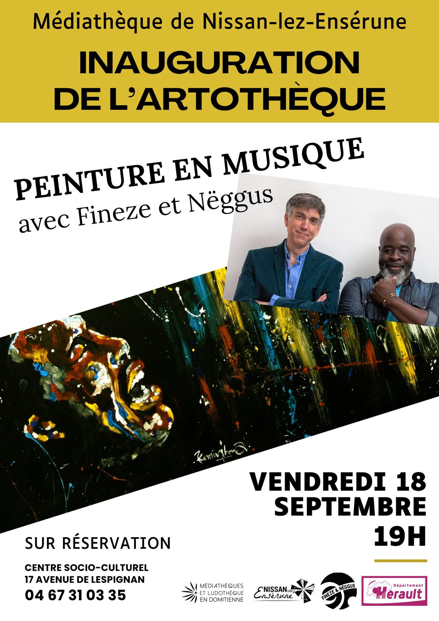 Inauguration de l'artothèque — performance de Fineze et Nëggus