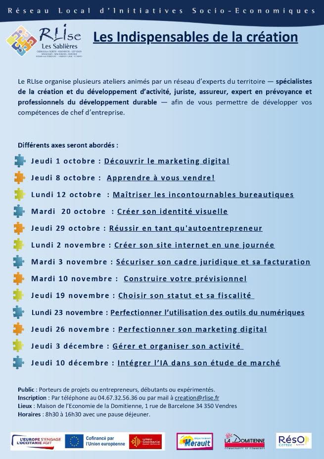 Les indispensables à la création