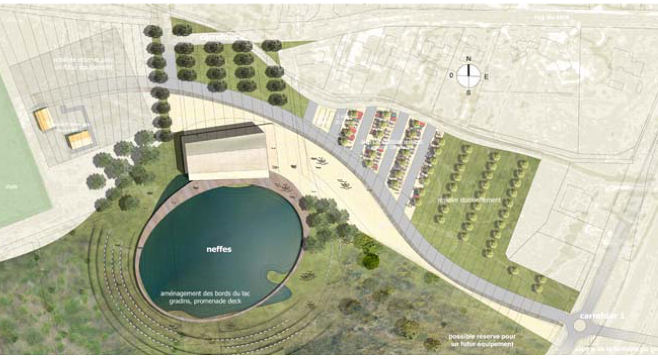 Plan de masse de la salle Michel Galabru